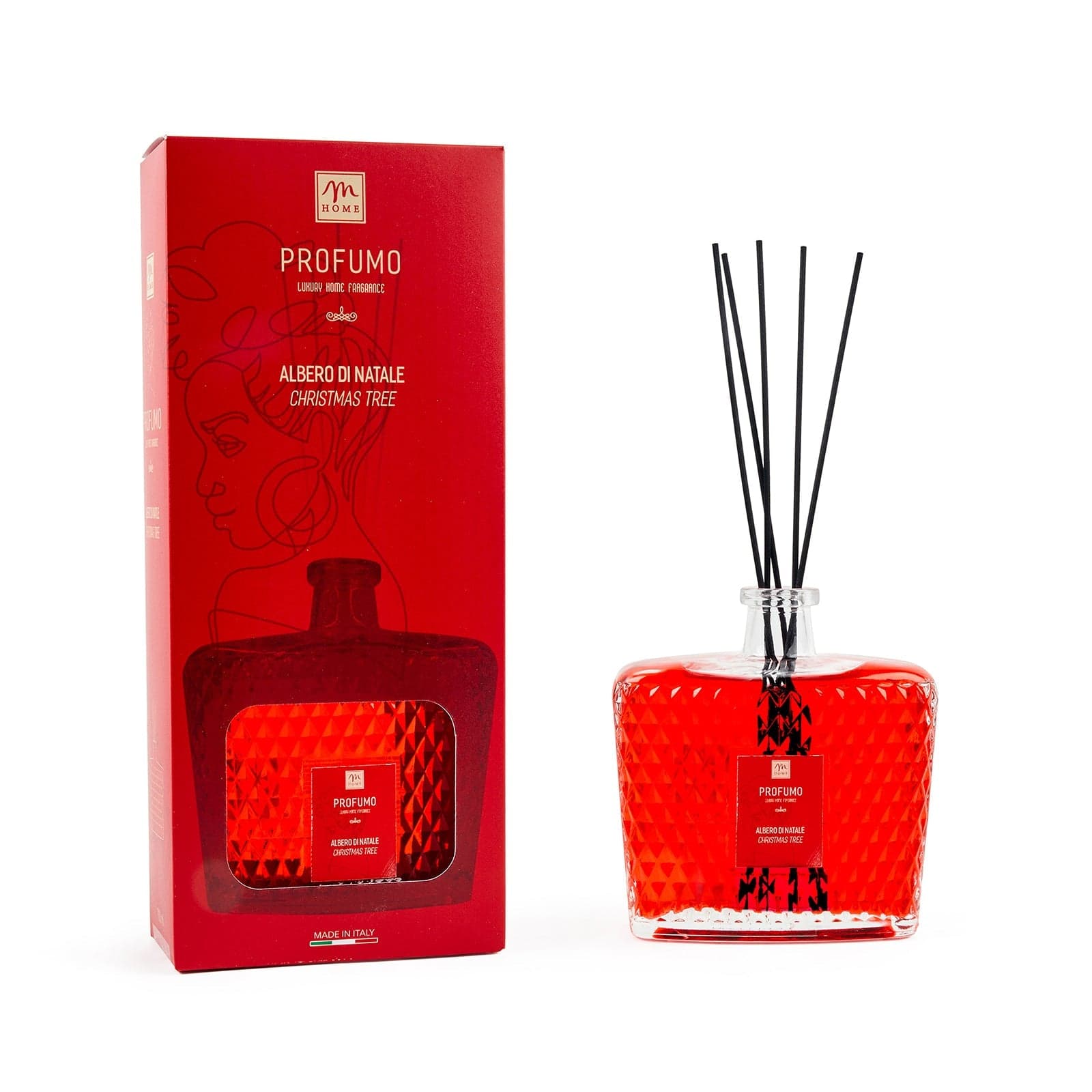 Diffusore di fragranza in vetro bottiglia diamante profumazione per ambienti 700 ml in Diffusori di oli essenziali Decor Space - Altamura, commercioVirtuoso.it