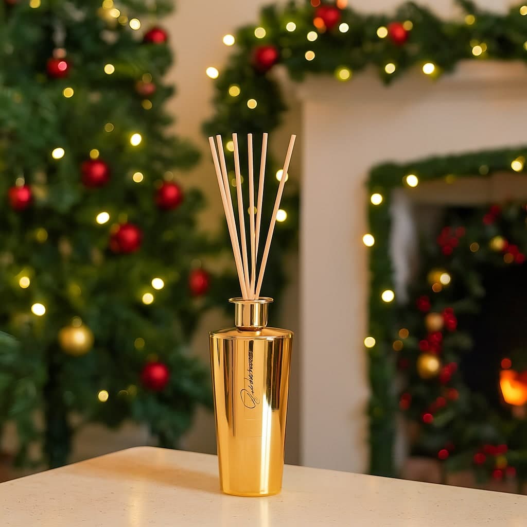 Diffusore di essenza in vetro oro decorazione e profumazione per ambienti in Diffusori di oli essenziali Decor Space - Altamura, commercioVirtuoso.it