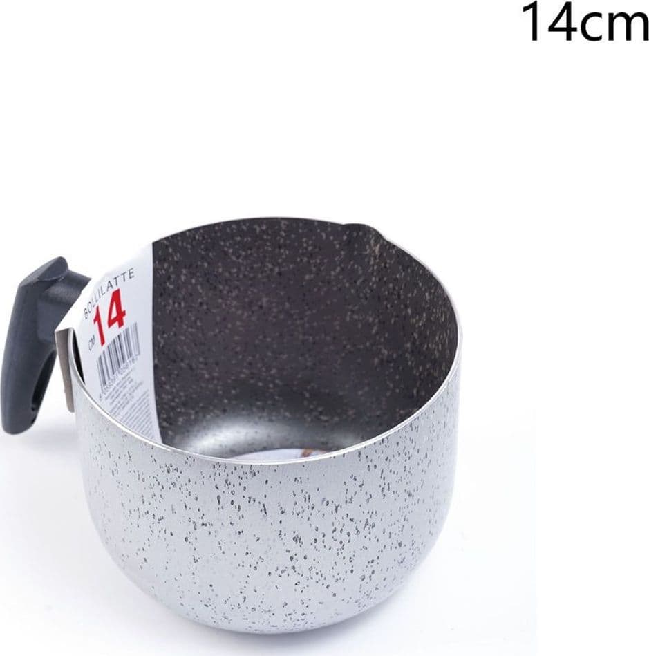 PENTOLINO BOLLILATTE ANTIADERENTE Ø 14 CM CON MANICO NERO UTENSILE PER CUCINA 056167 - 2