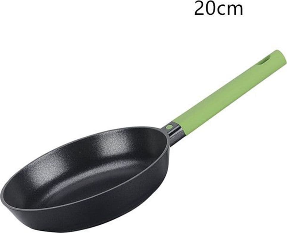 PADELLA NERA CON MANICO VERDE DIAMETRO DA 20 CM ACCESSORIO PER CUCINARE CASA 189853M - 2