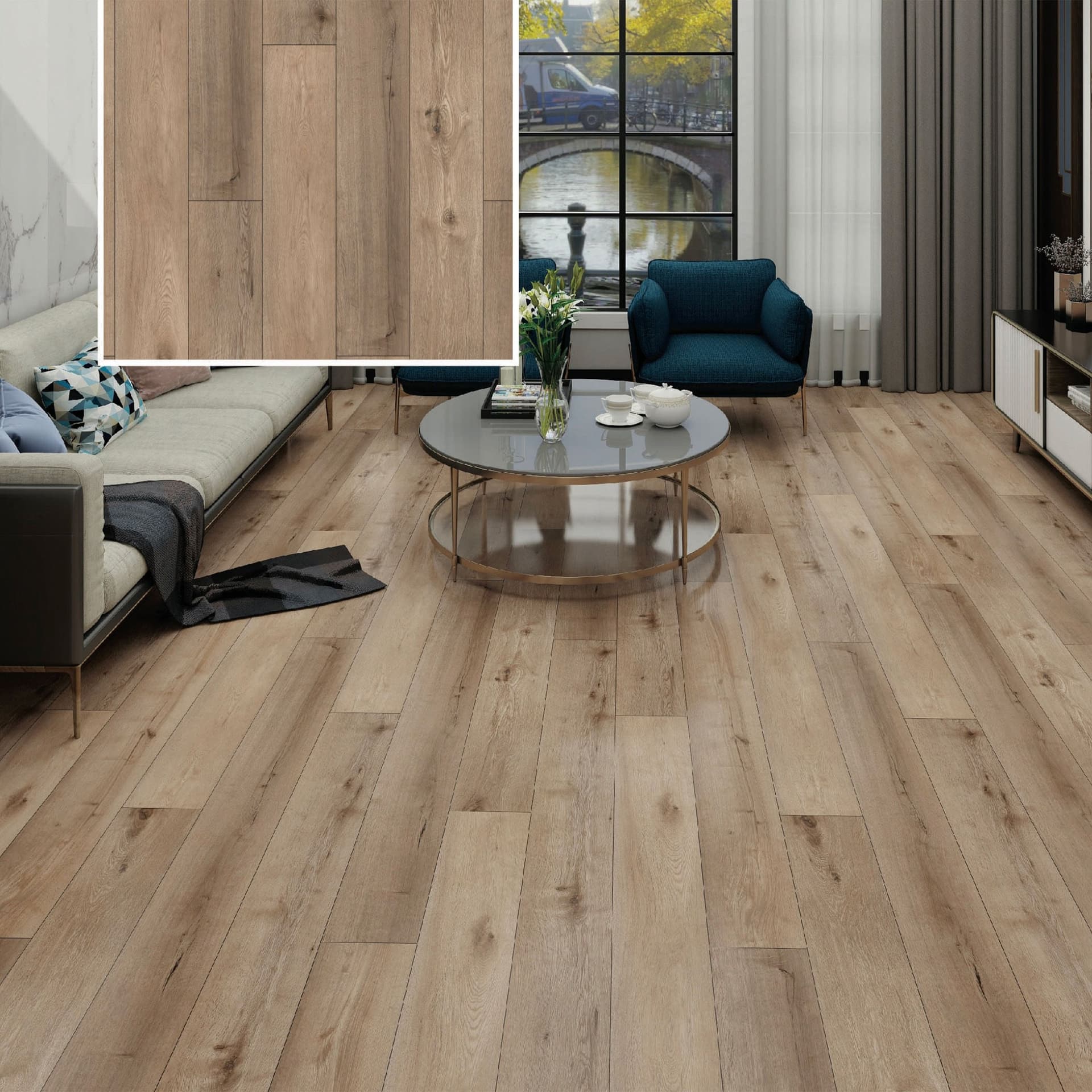 TAAC! il Maxilistone SPC in Polvere di Pietra ULTRAREAL Fast-click 6,5mm (sp.5+1,5)  1524x228mm ALNITAK - Eternal Parquet