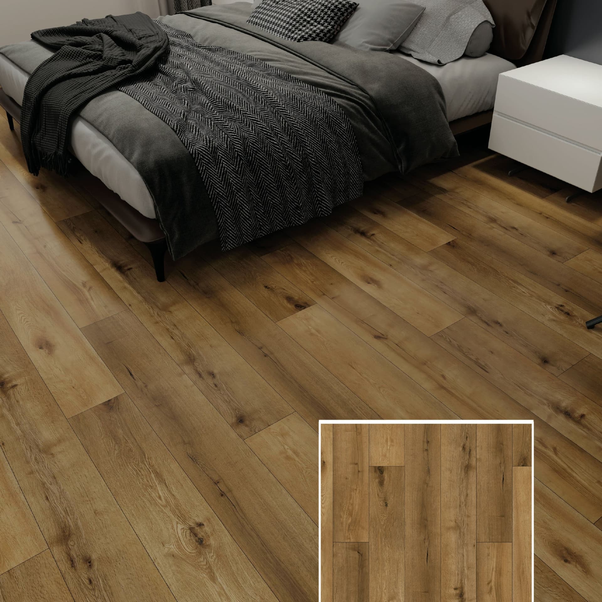 TAAC! La Spina Italiana SPC in Polvere di Pietra ULTRAREAL Fast-click 6,5mm (sp.5+1,5)  750x150mm AZHA - Eternal Parquet