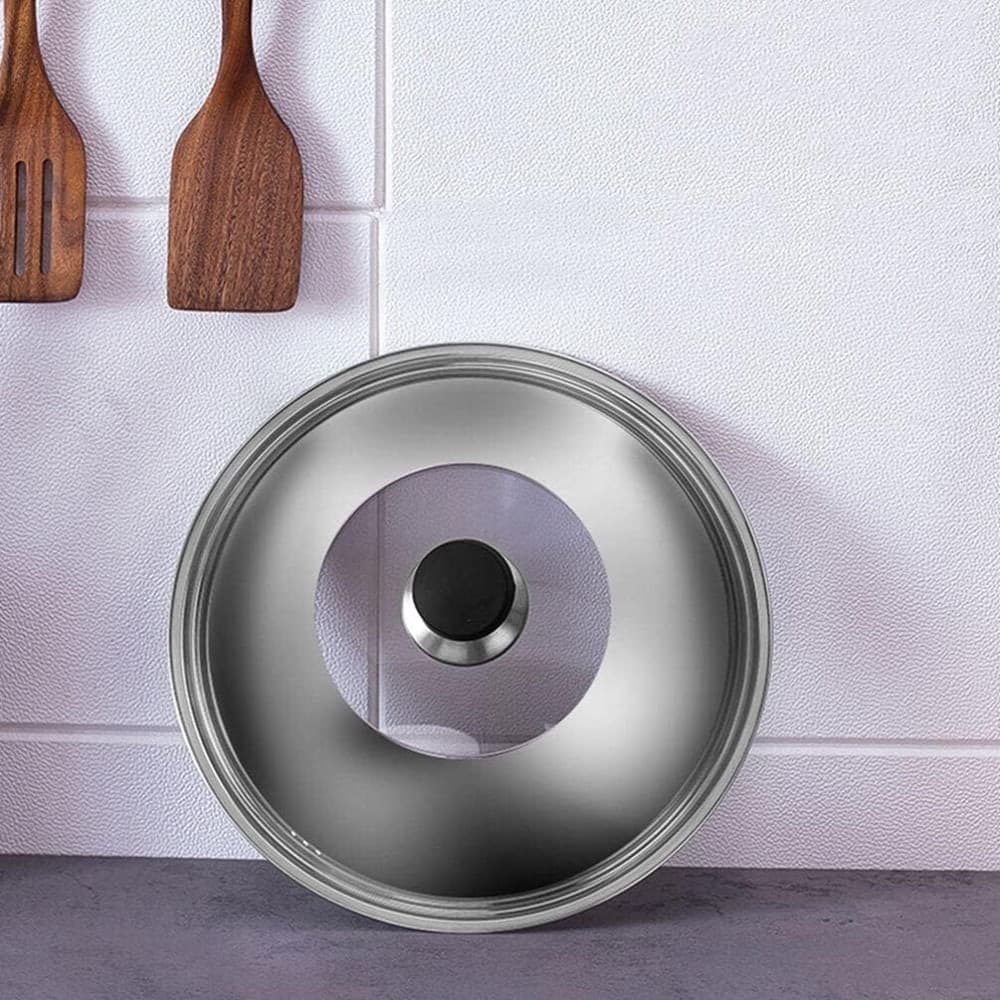 POMELLO MANOPOLA DI RICAMBIO PER COPERCHIO PENTOLE PADELLE Ø6.5 CM NERO ARGENTO 607414 - 5