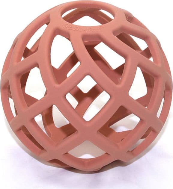 Gioco per la dentizione palla silicone OB Designs – Rosa