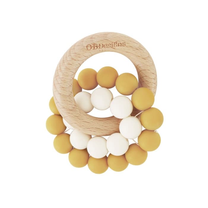 Gioco anello per la dentizione OB Designs – Senape
