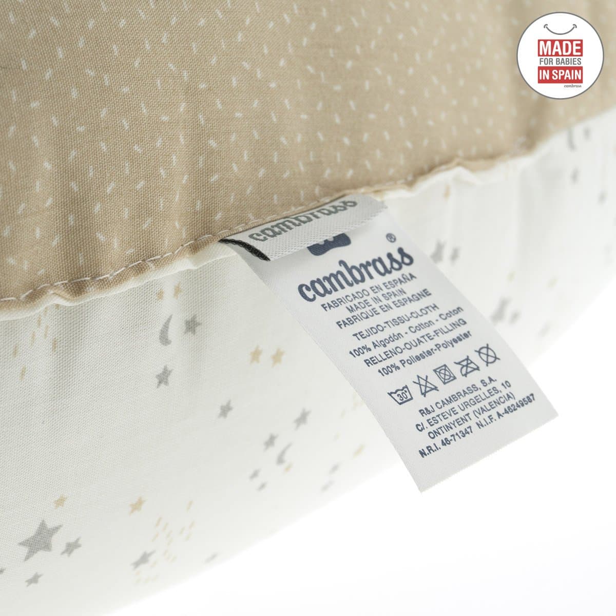 Cuscino Allattamento Cambrass Piccolo 53X45X10 CM – Beige