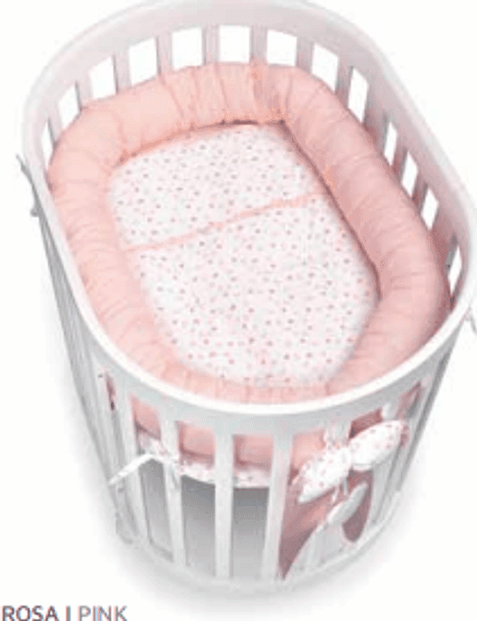Corredo Tessile Culla C/MAT Cuoricini Leonardo – Rosa