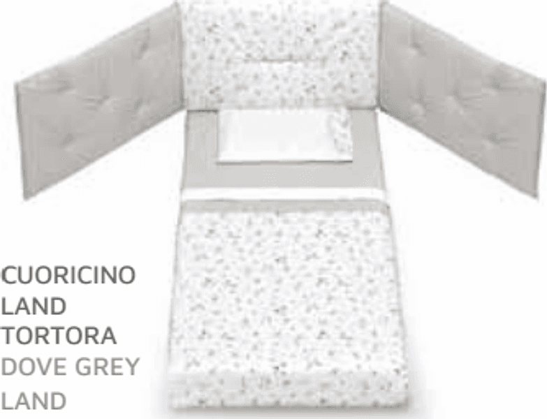 Corredo Tessile 3PZ Cuoricini Cuoricino – Bianco & Tortora