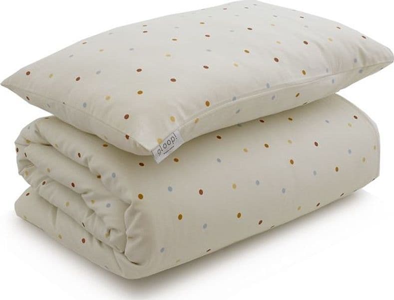 Coppia copripiumino e federa lettino Gloop! – Colored Confetti
