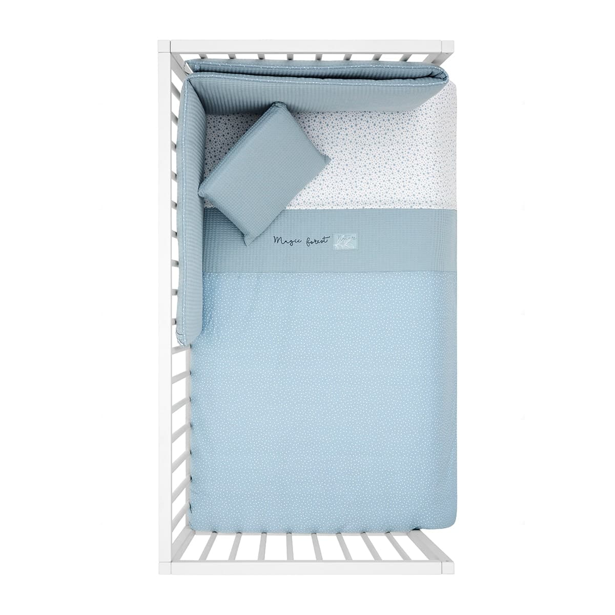 Set 2 pezzi Federa Piumone 60 Forest Azzurro 100X140X3 Cm Cambrass - 3