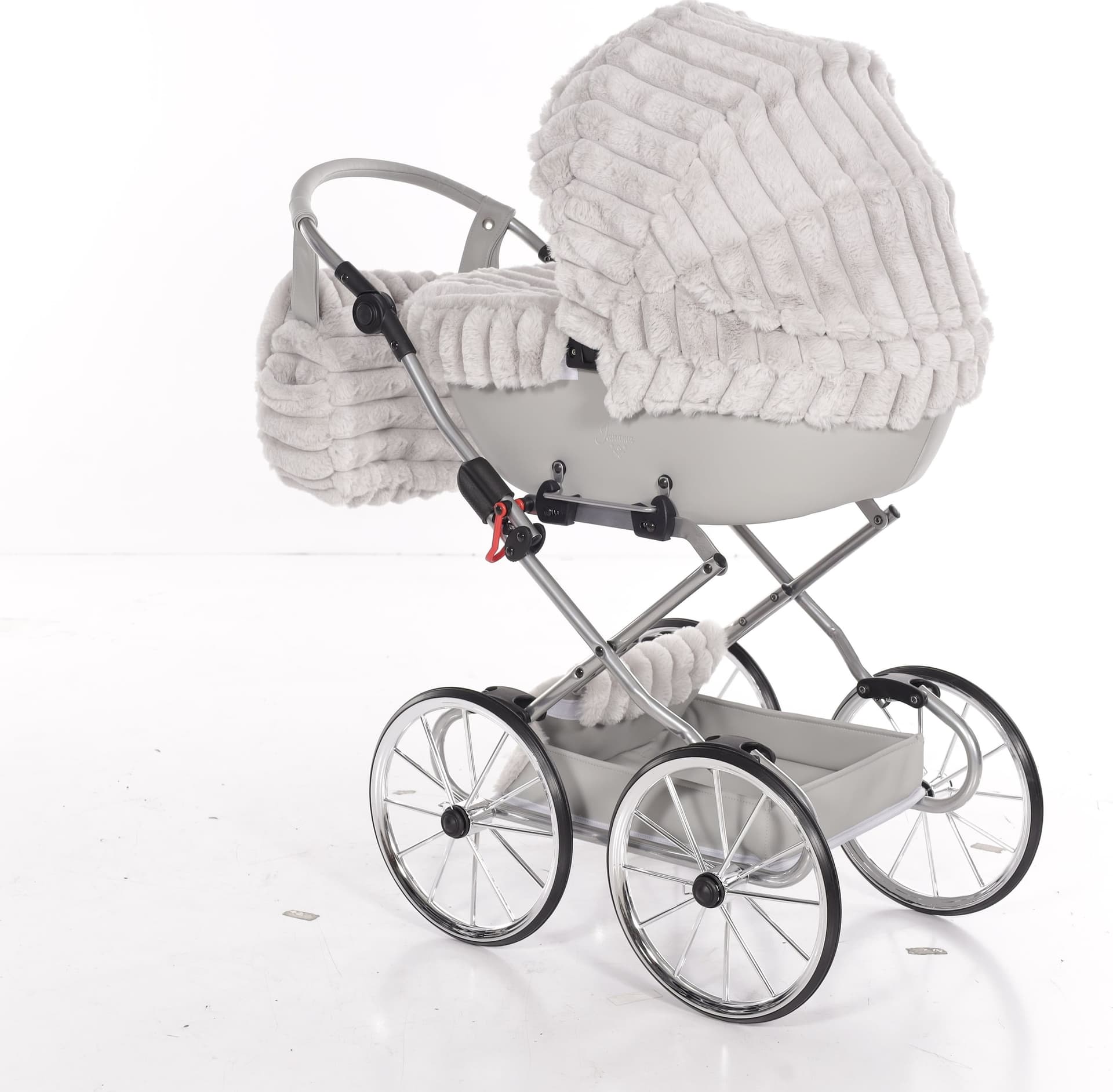 Carrozzina Mini Junama Pelliccia Muffy – Grigio chiaro