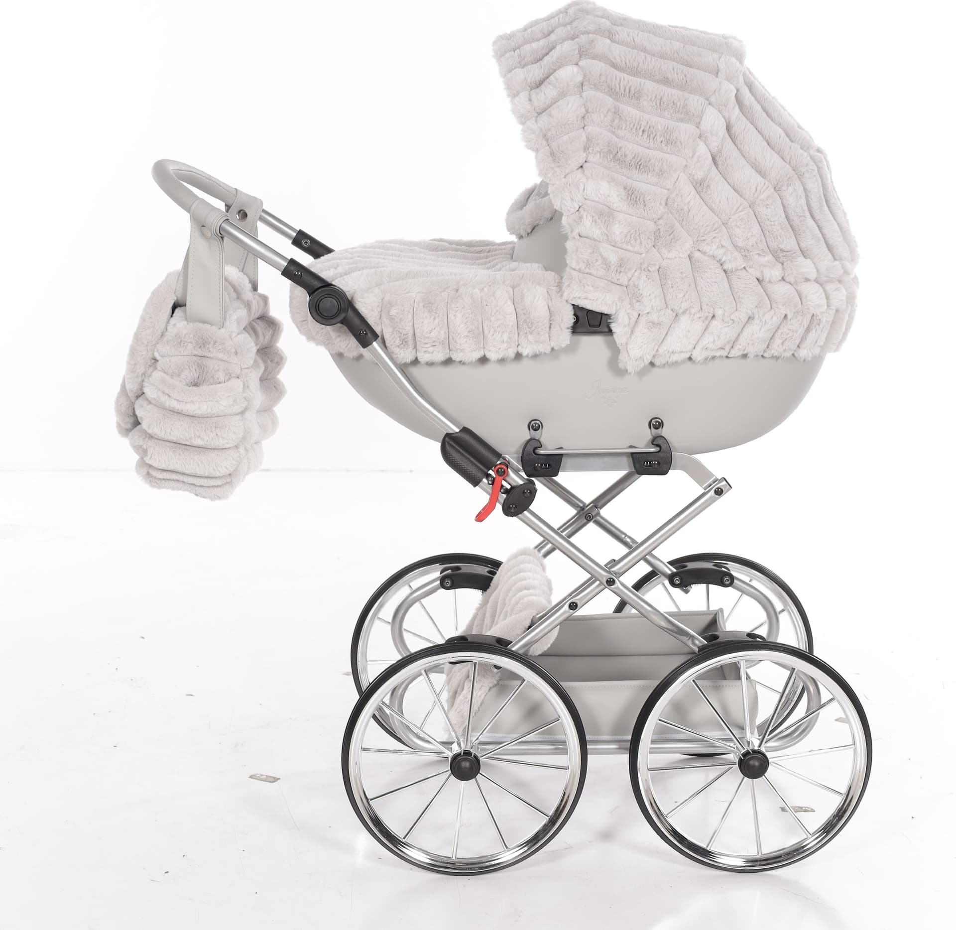 Carrozzina Mini Junama Pelliccia Muffy – Grigio chiaro