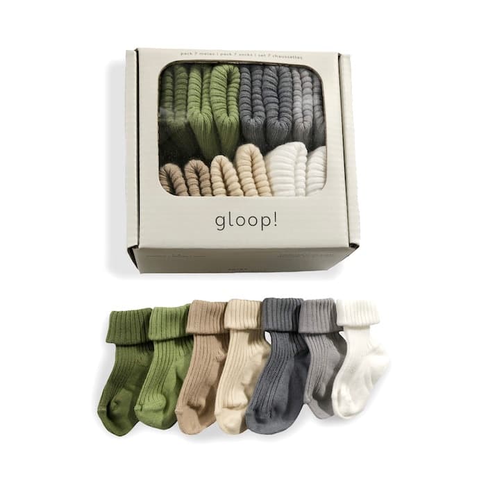 Calzini per bambini pack da 7 Gloop! – Verde