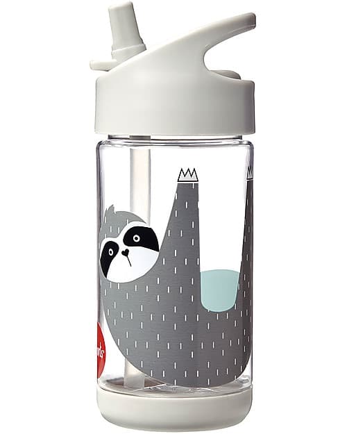 Borraccia con Cannuccia di Silicone - Bradipo - 350 ml - senza BPA e f 3 Sprouts