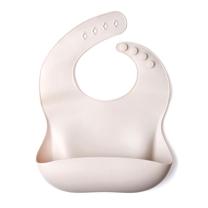 Bavaglino in silicone con tasca Gloop! – Pecan