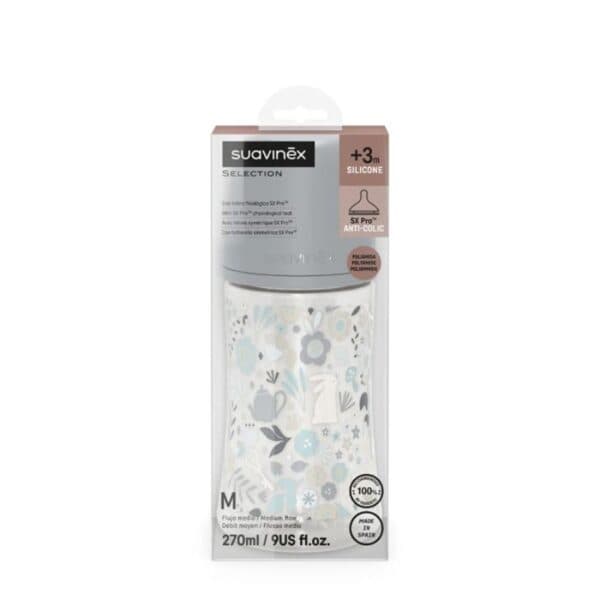 Biberon Suavinex Wonderland Liberty Pl. Sil. SX PRO 270 ml - Vari Colori – Azzurro