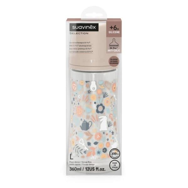 Biberon Suavinex Wonderland Liberty Pl. Sil. SX PRO 360 ml - Vari Colori – Rosa