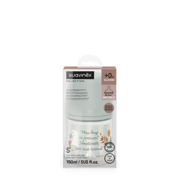 Biberon Suavinex Wonderland Pl. Sil. SX PRO 150 ml - Vari Colori – Azzurro