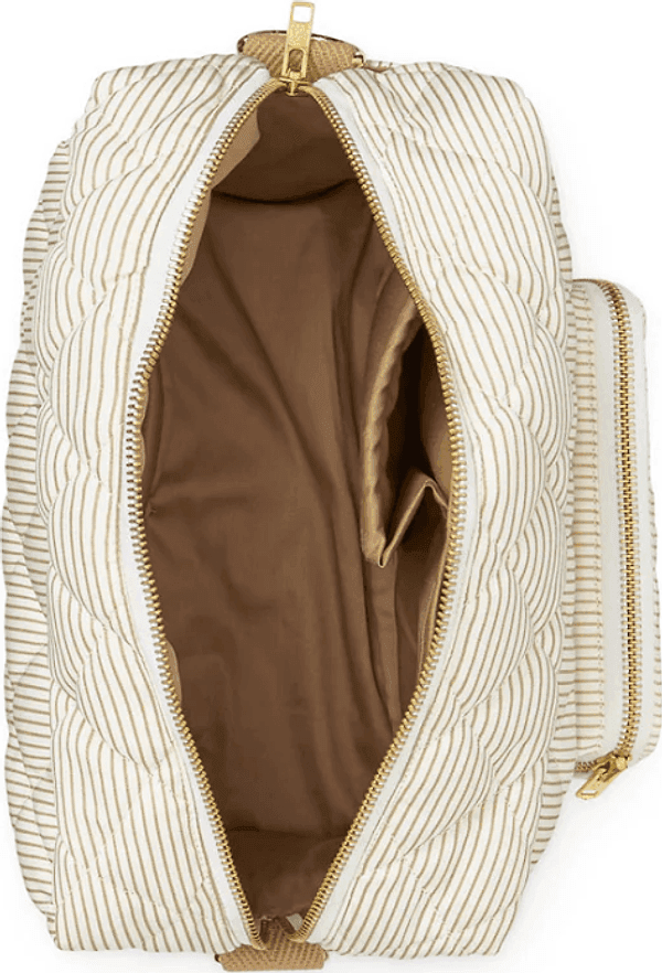Borsa Fasciatoio Piccola Con Cinghie Per Carrozzina CamCam Copenhagen – Bianco e Beige – Cam Cam Copenhagen