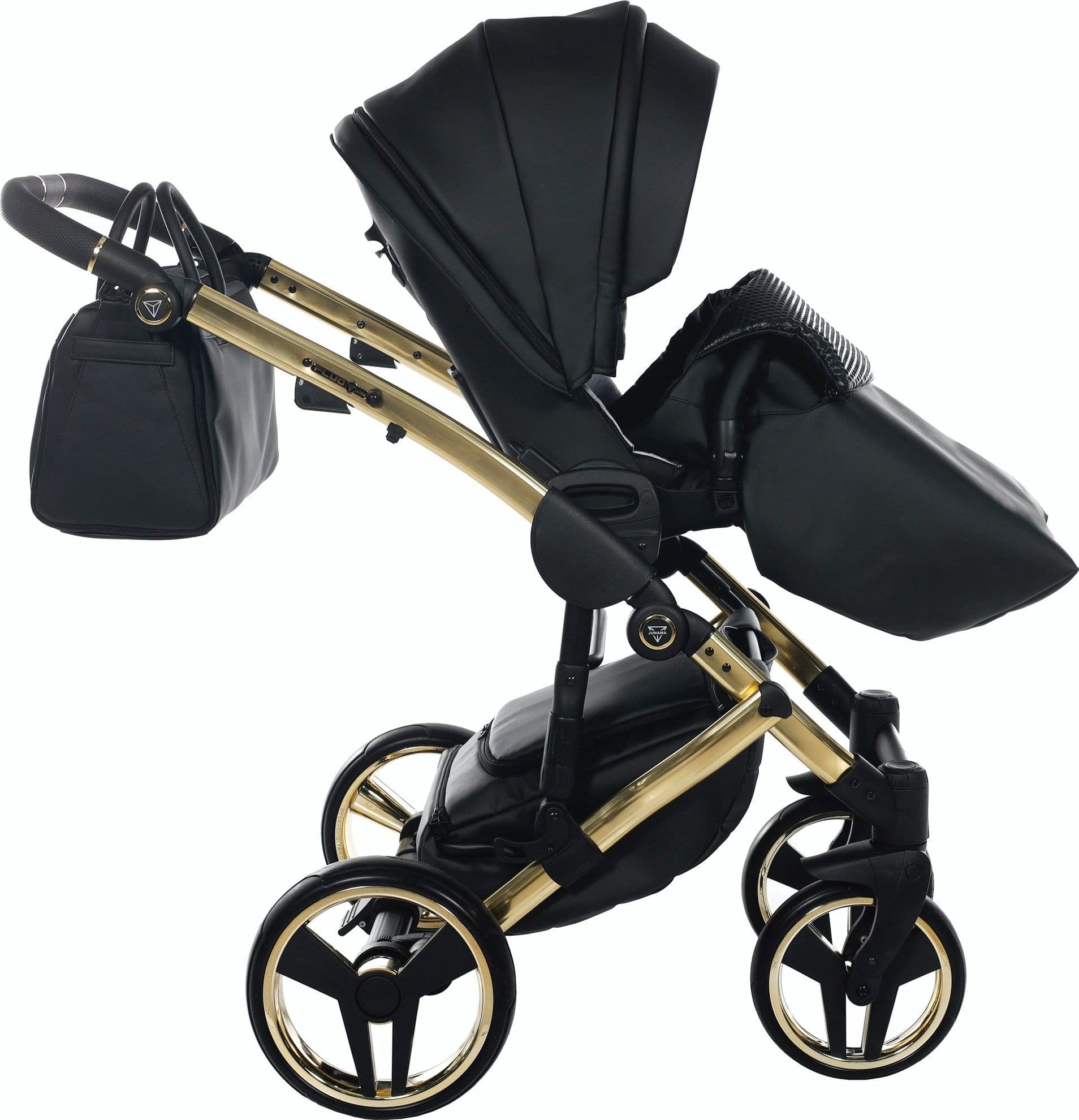 Diamond Fluo V2 2 in 1 Pelle Nero Navicella Nera Telaio Oro Giallo - 23