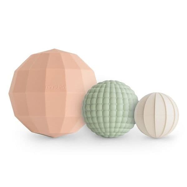 Giocattolo Sensoriale Mushie Spheres3 Solid – Blush