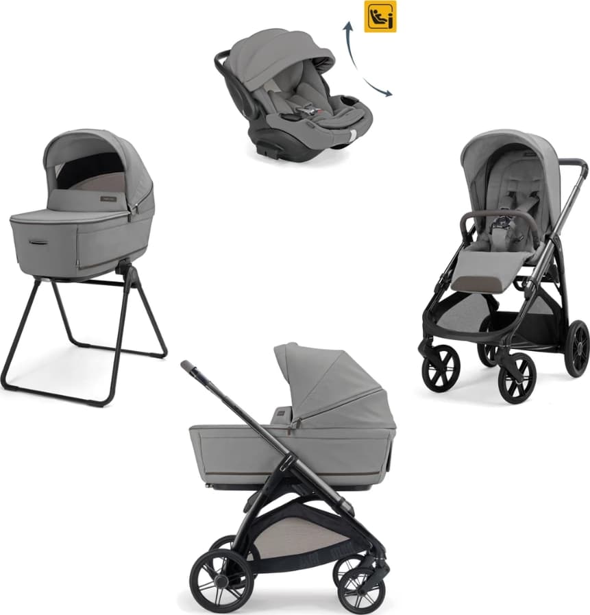 Kit System Quattro Inglesina Aptica Darwin Recline con Borsa Omaggio – Cristal Grey