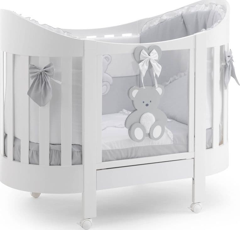 Lettino Ovale Lunetta Italbaby Peluche Grigio