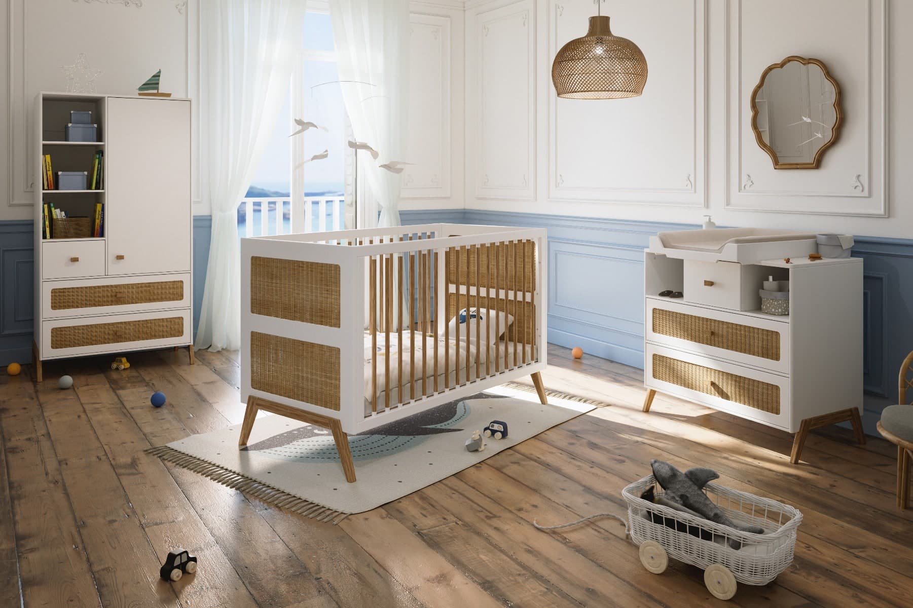 Lettino Theo Bebe Marelia 70x140 cm – Bianco – Théo