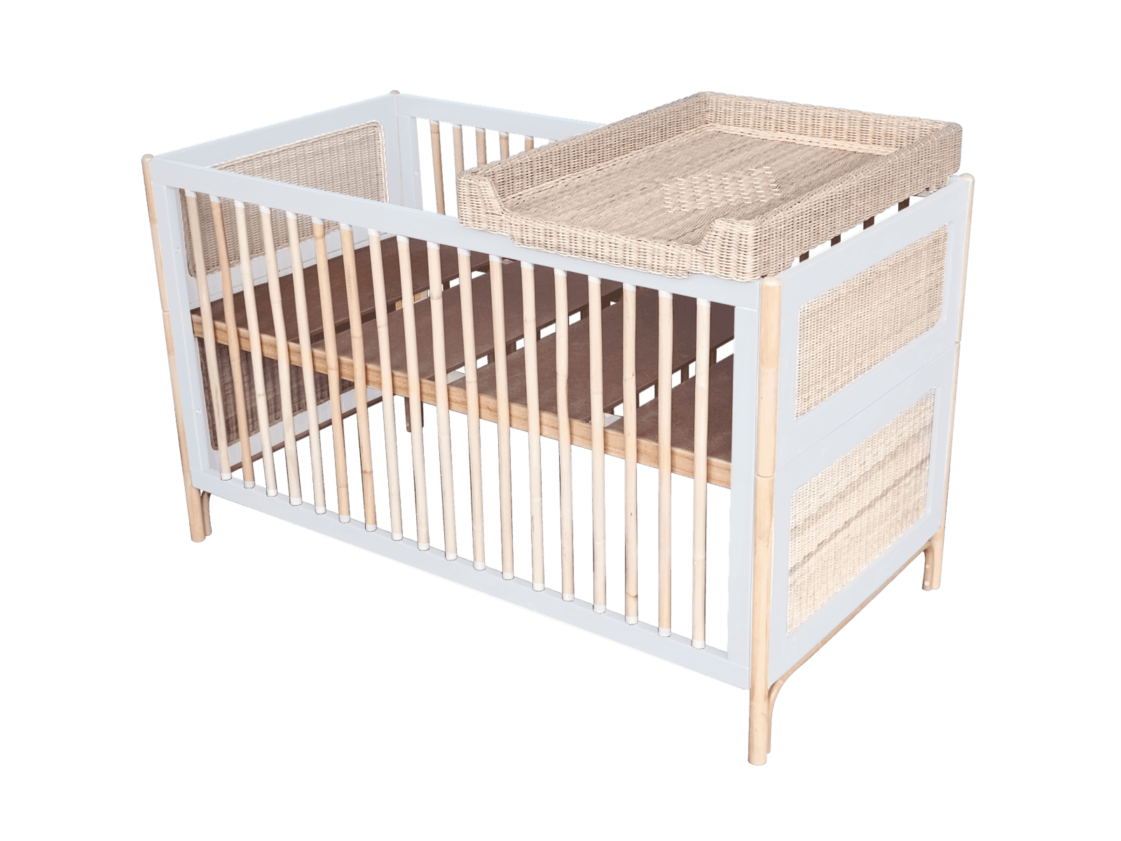 Lettino Theo Bebe Oceania 70x140 cm – Bianco – Théo