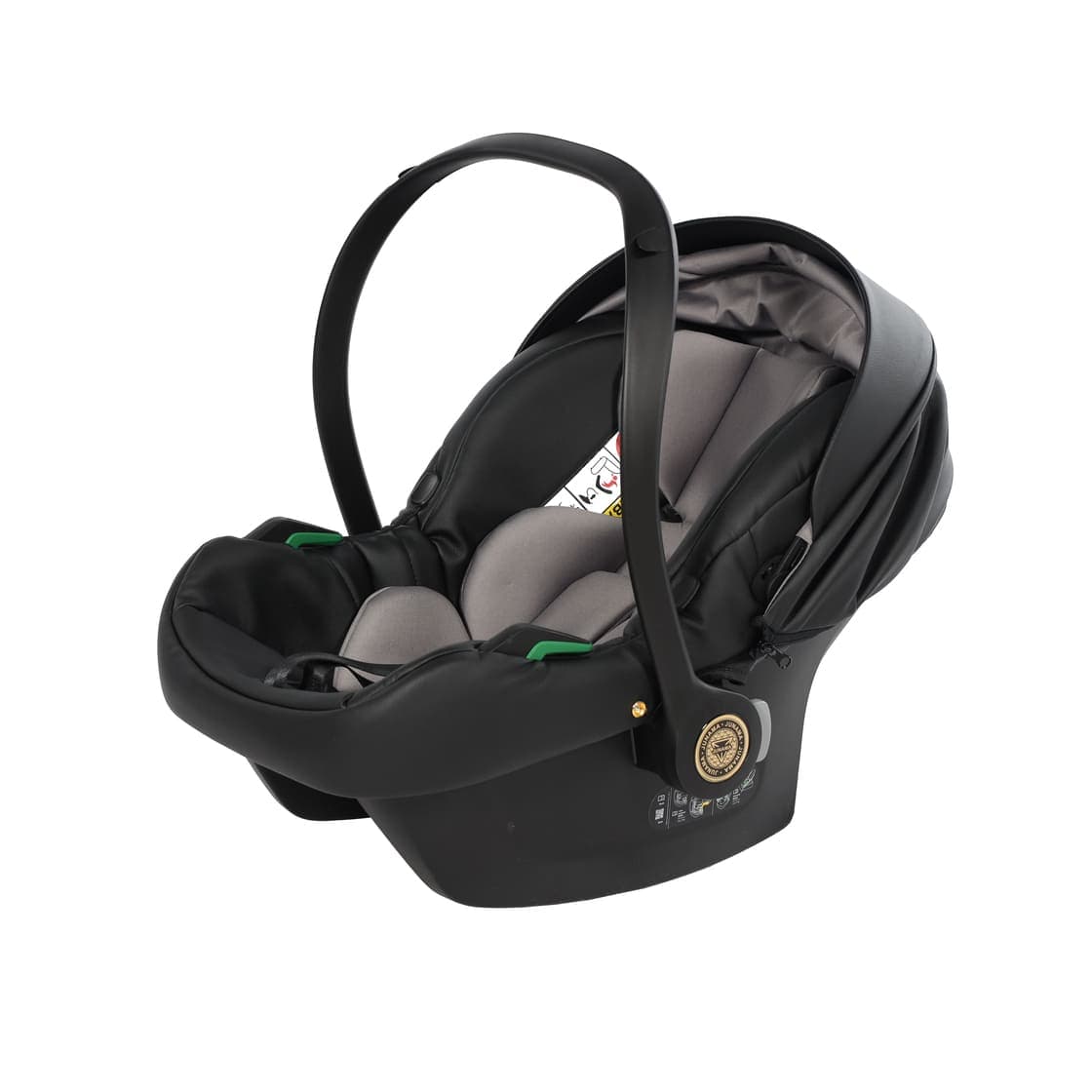 Seggiolino Auto Junama Fluo Ecopelle – Nero & Oro