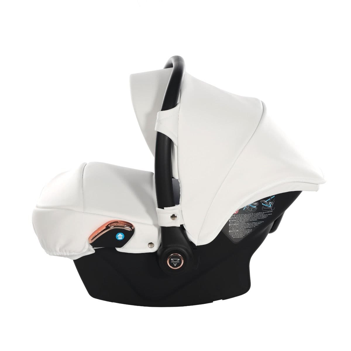Seggiolino Auto Junama Individual Pelle – Bianco&Oro Rosa