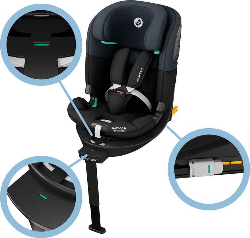 Seggiolino Auto Maxi-Cosi Emerald 360 S – Nero
