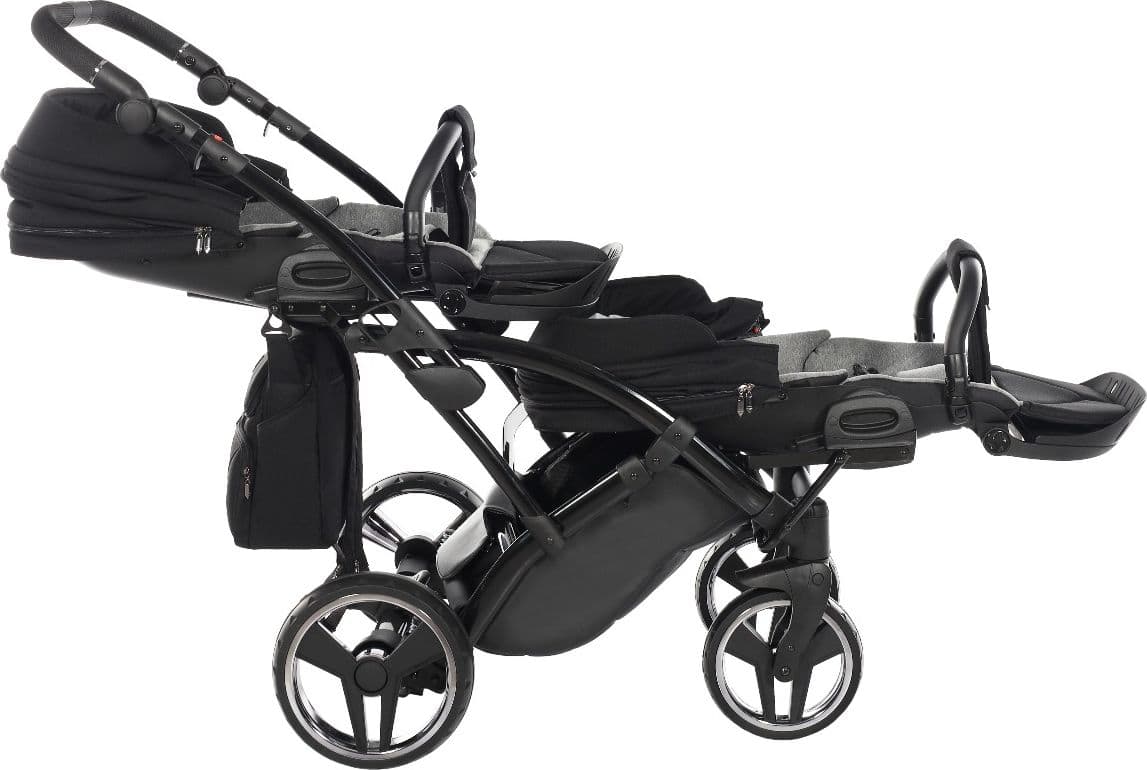 Junama Diamond Basic Gemellare Slim V2 2 in 1 Nero/Telaio Nero in Passeggini gemellari e doppi La Casa Del Bebè - Napoli, commercioVirtuoso.it