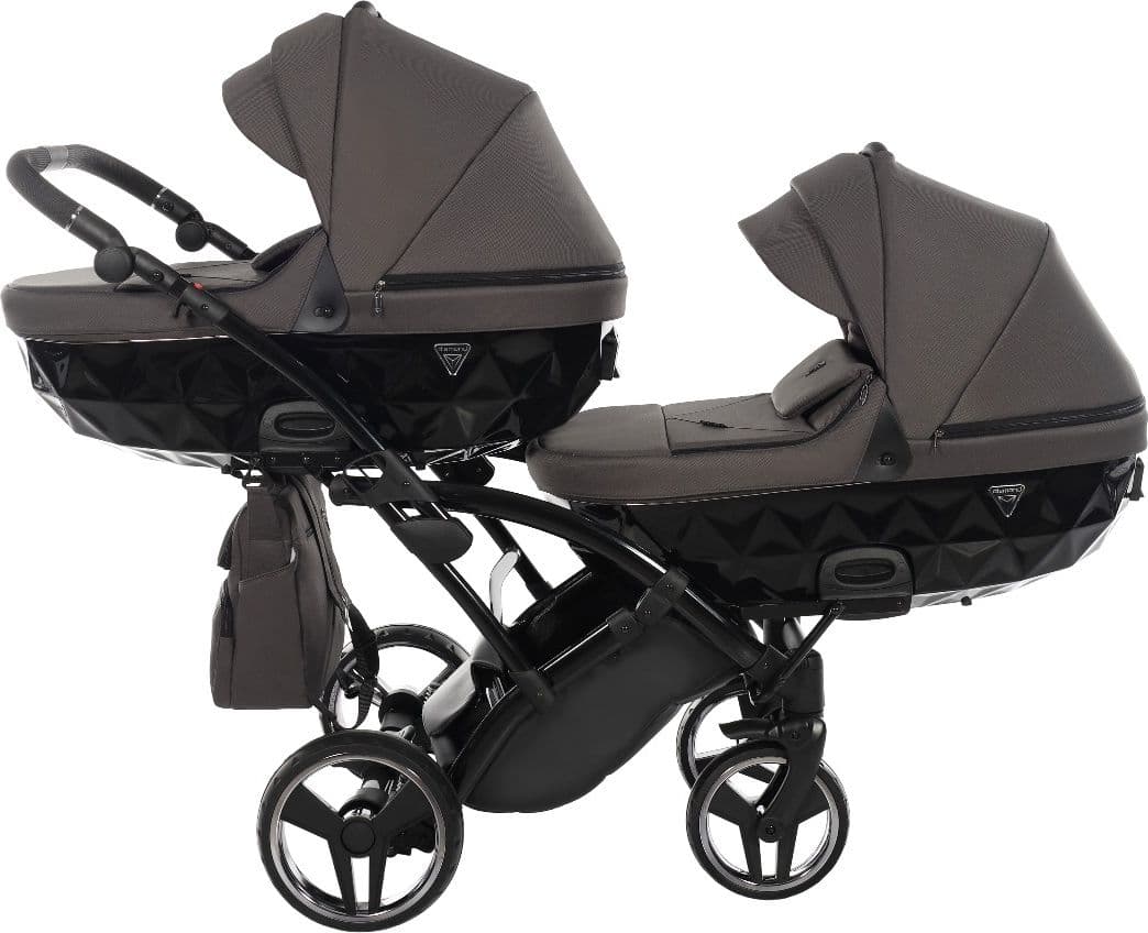 Junama Diamond Basic Gemellare Slim V2 2 in 1 Grigio/Telaio Nero