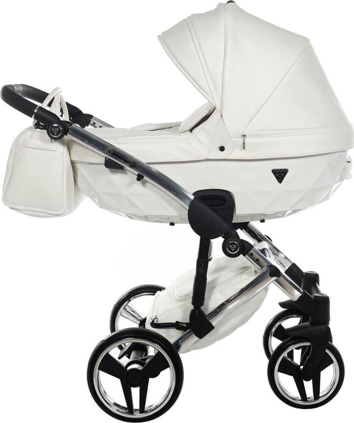 Junama Diamond Fluo Individual V3 2 in 1 Pelle Bianco Telaio Cromato