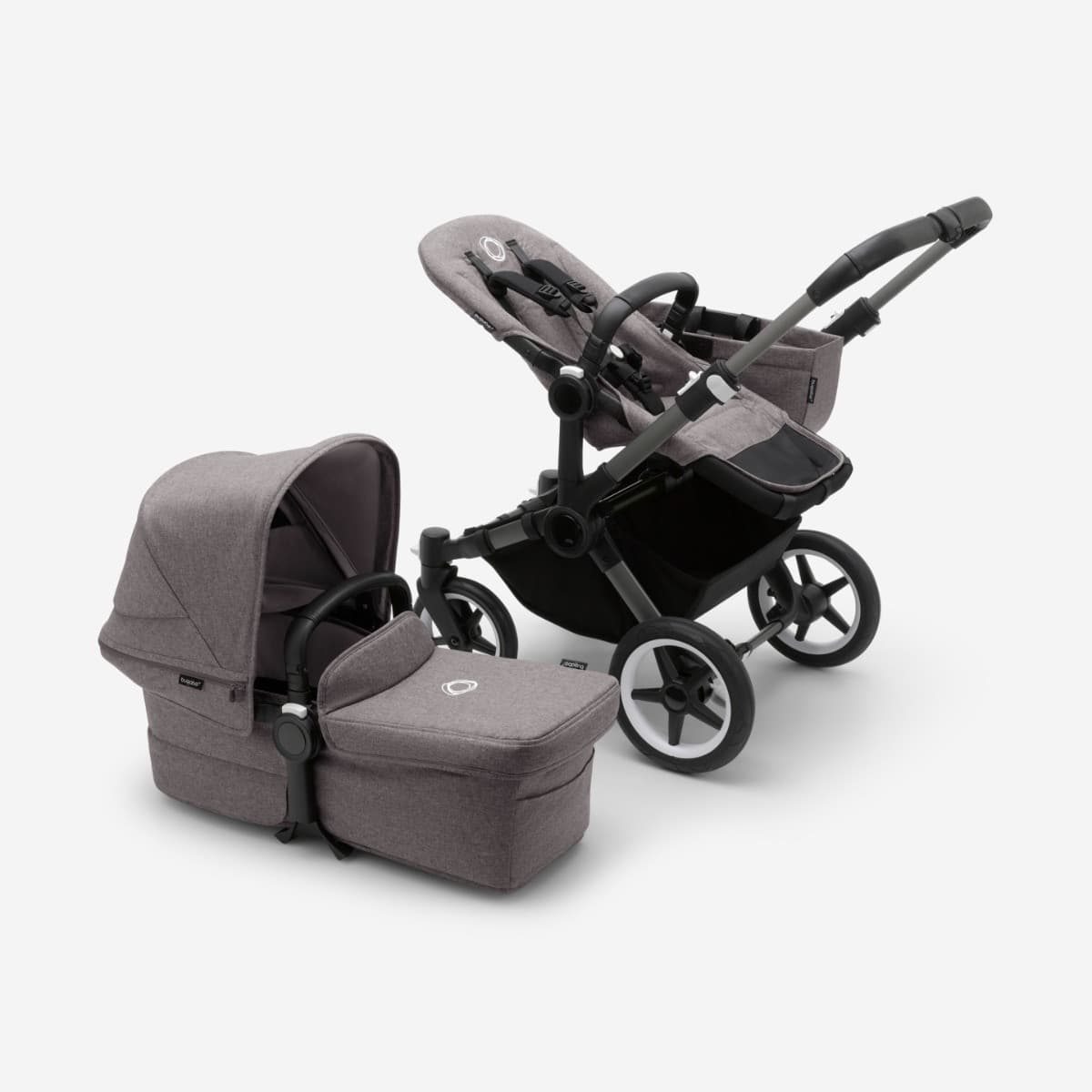 Carrozzina Passeggino 2 in 1 Bugaboo Donkey 5 Mono Completo – Grigio Melange