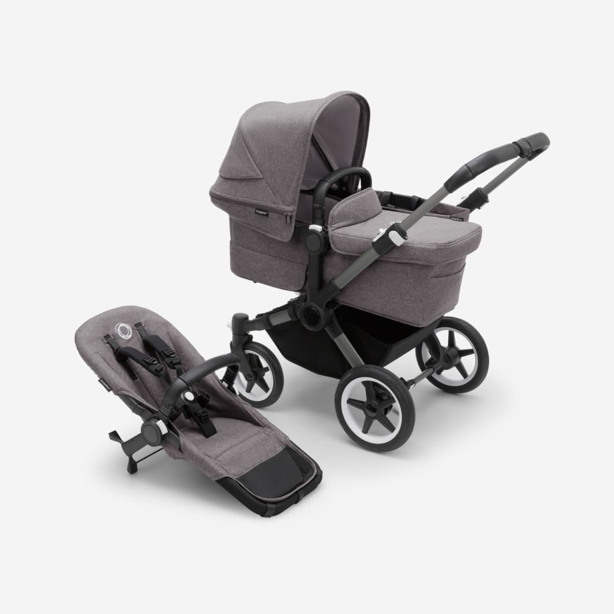 Carrozzina Passeggino 2 in 1 Bugaboo Donkey 5 Mono Completo – Grigio Melange