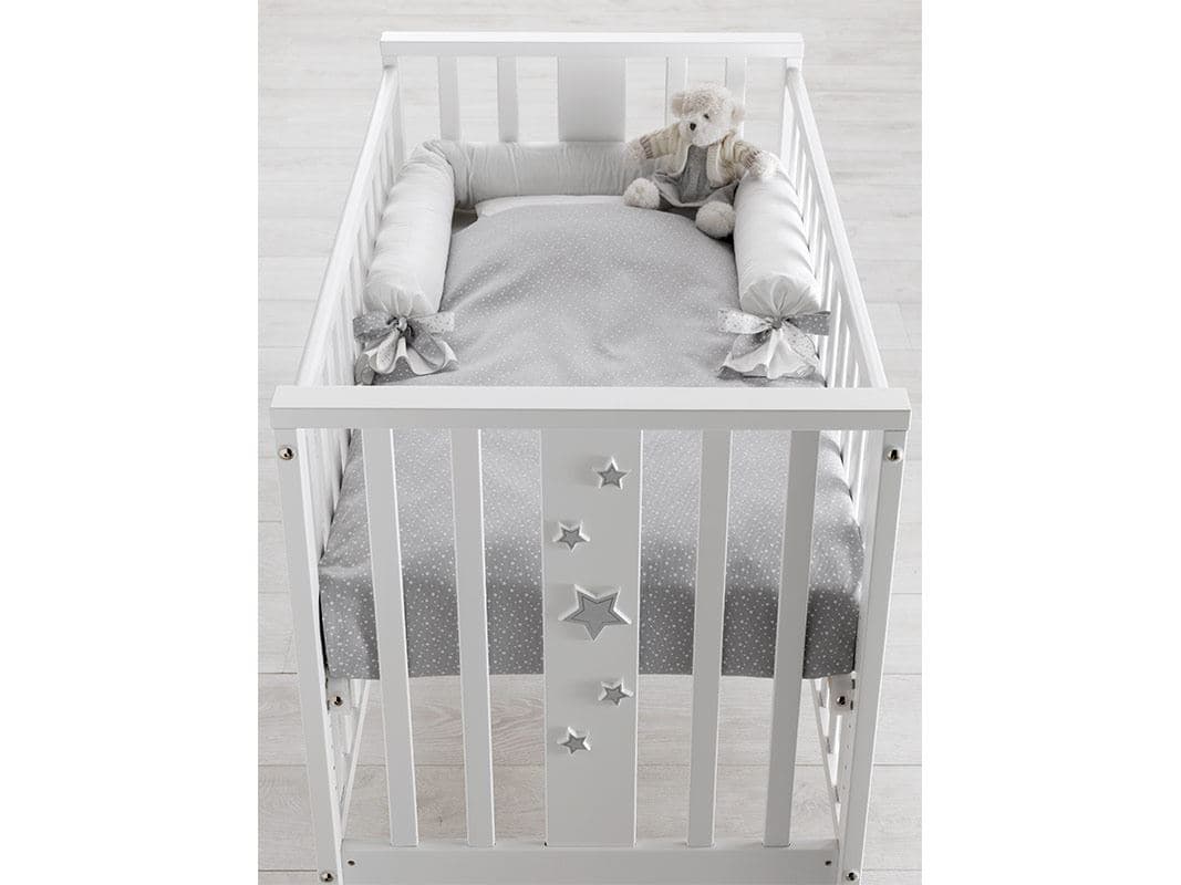 Lettino Erbesi MINI Stelline – Bianco & Grigio