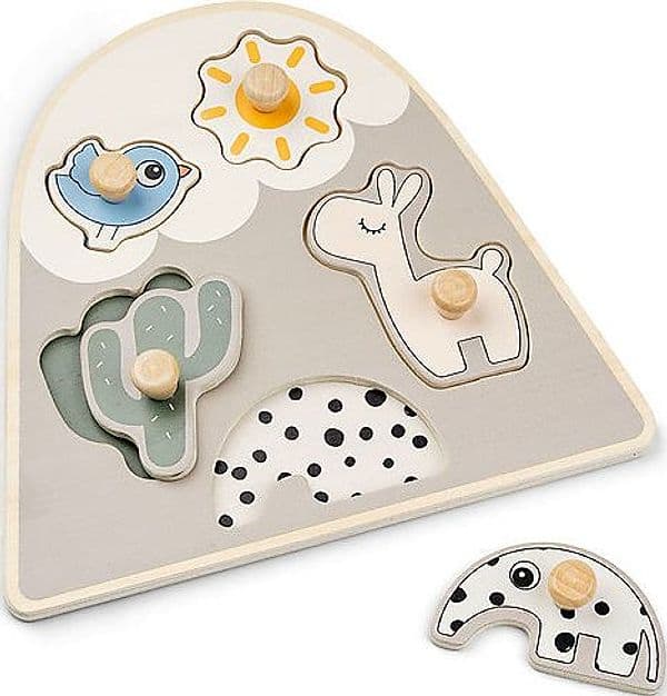 Set Gioco - Puzzle - Lalee - Sabbia - 20 x 18 cm - in Legno Done By Deer