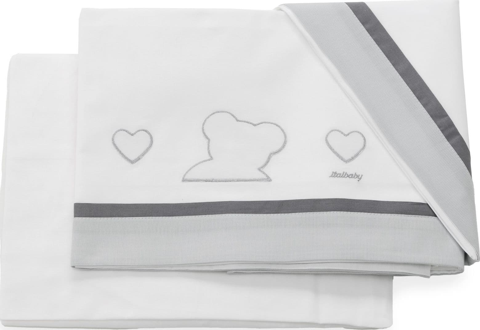 Set Lenzuola Lettino Italbaby Matisse 3Pz – Grigio