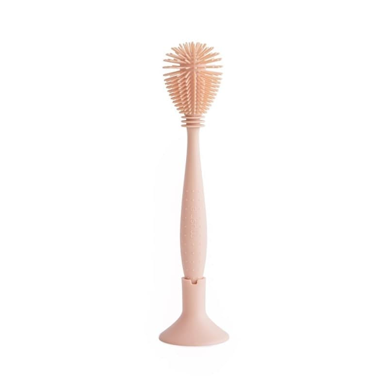 Spazzola Per Biberon in Silicone Solid Mushie – Blush