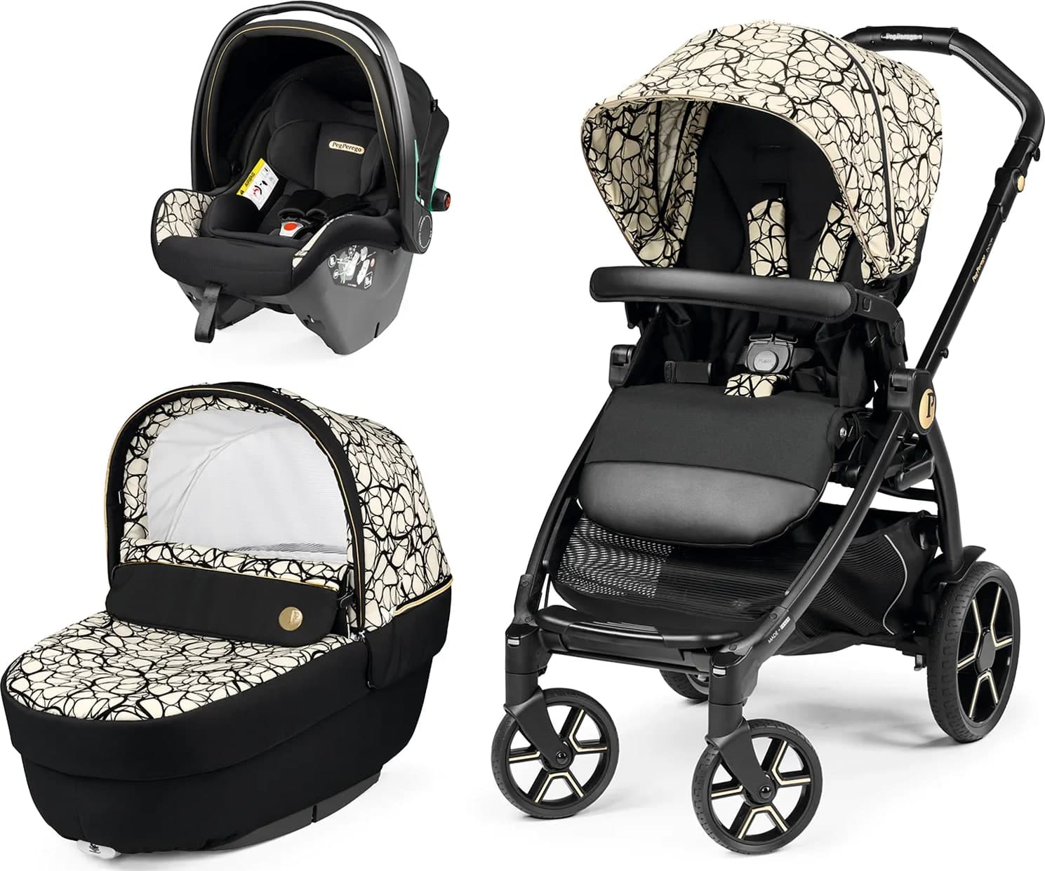 Trio Modulare Peg Perego Book SLK I-SIZE – Bianco & Nero