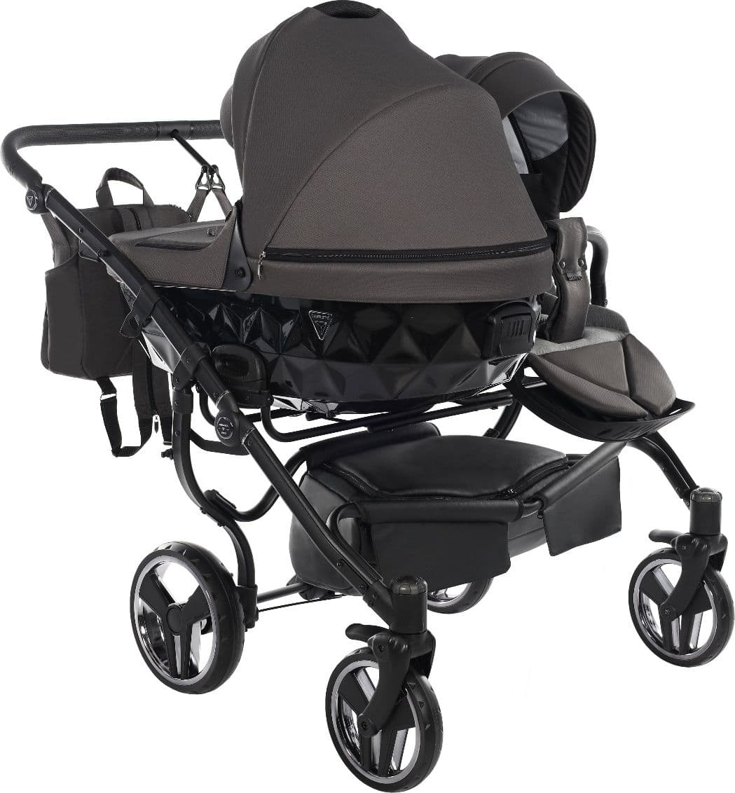 Trio Junama Diamond Basic Gemellare V2 3 in 1 Grigio/Telaio Nero - 8