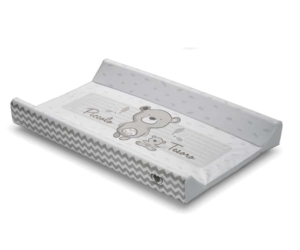 Two-Sided Padding Piccolo Tesoro Cuoricini – Bianco & Grigio