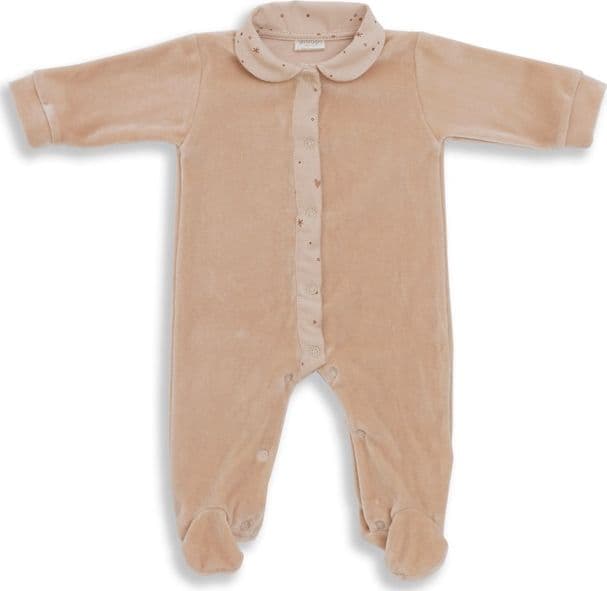 Tutina in cotone con piedini e colletto Gloop! – Pink Sparkle, 6 mesi