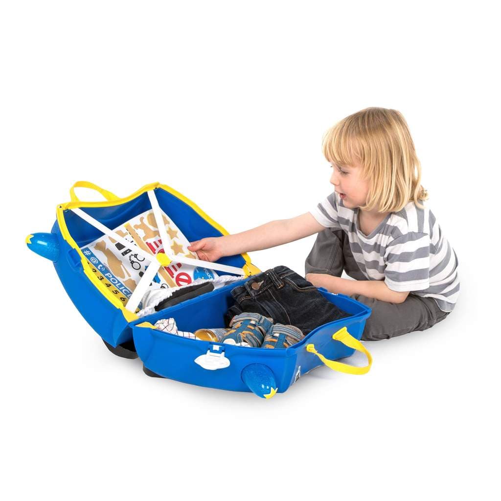 Valigetta Cavalcabile Trunki Percy Police Car - 5