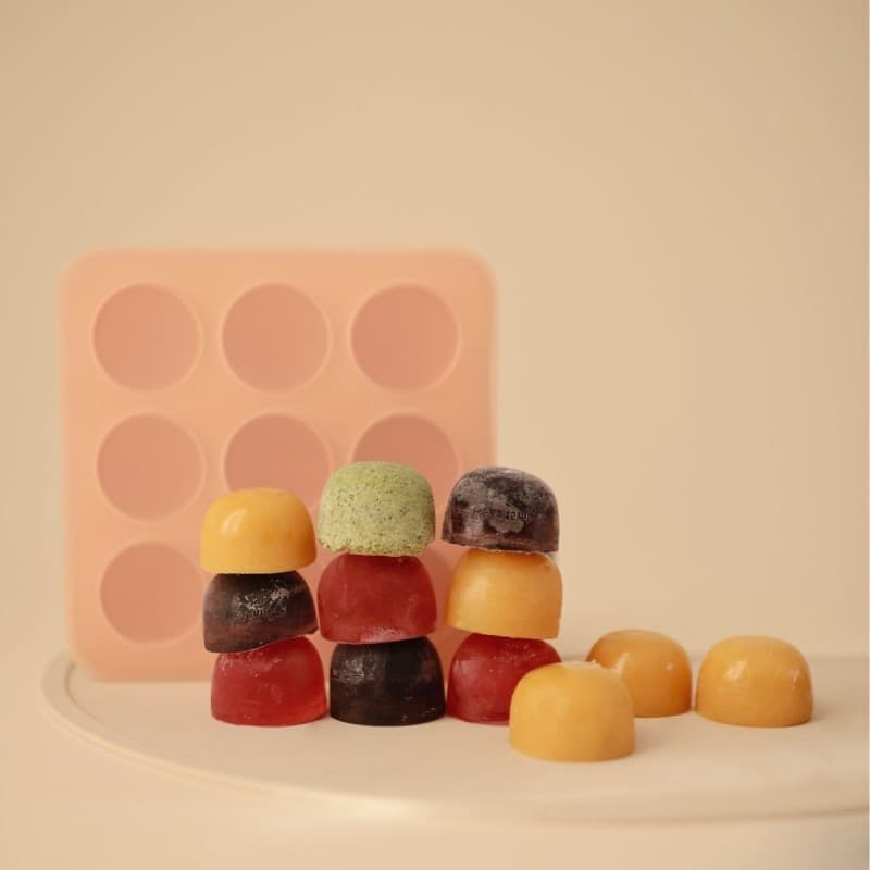 Vassoio con Coperchio per Congelare Alimenti Liquidi Mushie Solid – Blush