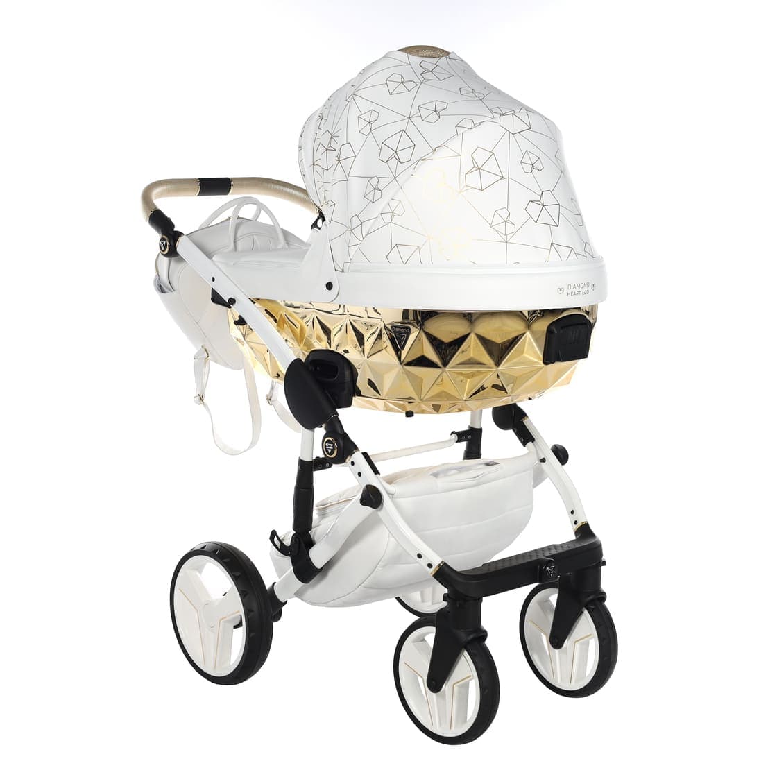 Junama Diamond Heart Collection V3 2 in 1 Ecopelle – Bianco&Oro
