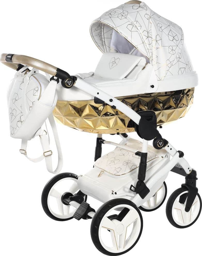 Junama Diamond Heart Collection V3 2 in 1 Ecopelle – Bianco&Oro