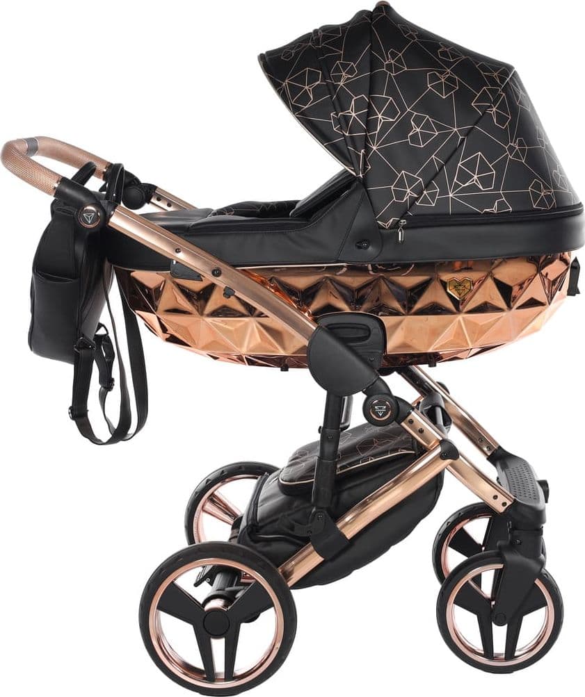 Junama Diamond Heart Collection V3 2 in 1 Ecopelle – Nero & Oro Rosa